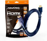 CABO HDMI 2 M  2.1 8K  PONTA BANHADA A OURO AQUÁRIO
