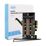 PLACA PCI-E NVME e Sata USB 3.0 KNUP AD136