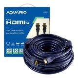 CABO HDMI 2.0 AQUÁRIO 4K 20 METROS- PONTA BANHADA A OURO