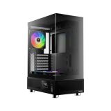 GABINETE GAMER GAMDIAS ATLAS E1 ARGB ATX PRETO COM DISPLAY DE TEMPERATURA