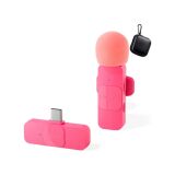 MICROFONE DE LAPELA BOYA BY-V10 TIPO C ROSA