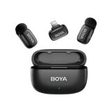 MICROFONE DE LAPELA DUPLO BOYA MINI 2.4GHZ TIPO C  LIGHTNING IPHONE