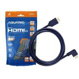 CABO HDMI 2M 2.0 4K  90 GRAUS  PONTA BANHADA A OURO AQUÁRIO