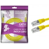 CABO DE REDE PATCH CORD CAT5E 2.5 METROS AMARELO NEXANS
