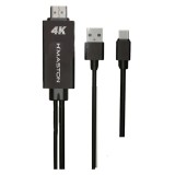 CABO HDMI X TIPO C ALIMENTAÇÃO USB PARA TV 4K HMASTON 1.8M  ZHQ-04