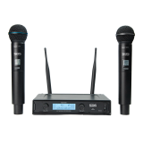 MICROFONE SEM FIO BASTÃO DUPLO SANTO ANGELO SAS 1031 UHF