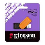 PEN DRIVE 256GB KINGSTON EXODIA DATATRAVELER  PRETO/LARANJA DTXS/256