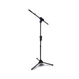 SUPORTE PEDESTAL PARA MICROFONE GIRAFA SMMAX PRETO COM AJUSTE DE ALTURA SEM CACHIMBO