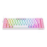TECLADO MECANICO GAMER REDRAGON CASTOR BRANCO E ROSA RGB K631WPRGB BROWN