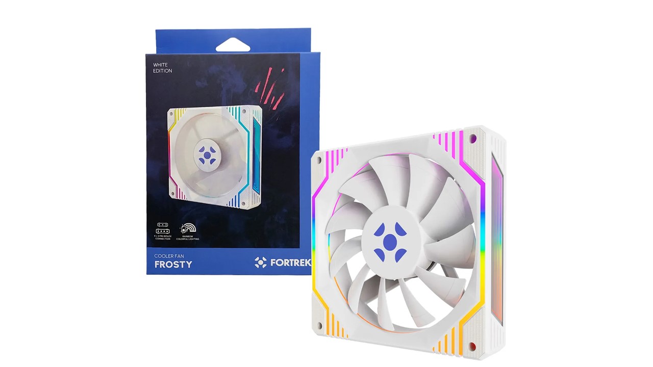 COOLER GABINETE 120MM FORTREK FROSTY BRANCO - Datacillcom Informática