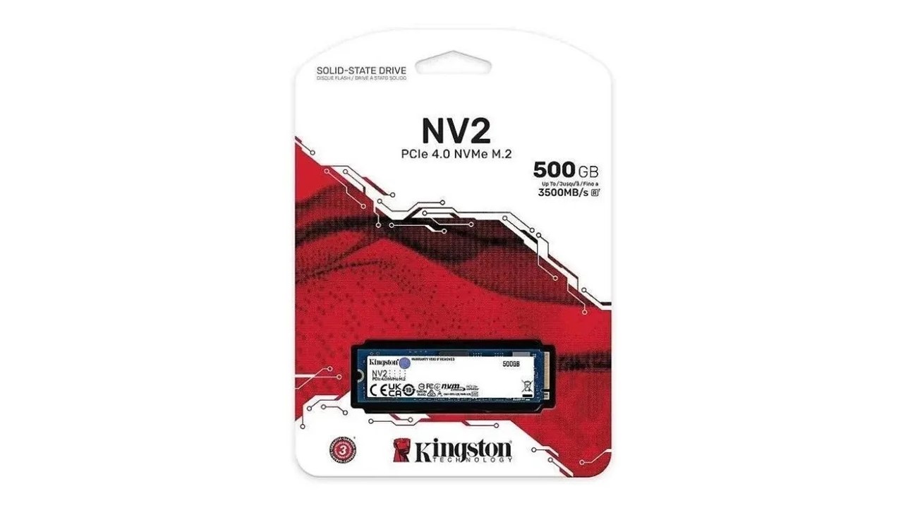 SSD M2 500GB KINGSTON NVME NV2 SNV2S/500G - Datacillcom Informática