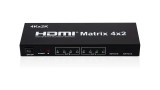 SPLITTER / SWITCH HDMI MATRIX 2x4  LT-4X2