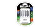 CARREGADOR PILHAS USB TOSHIBA COM 4 PILHAS AA TNHC-6GAE4 CB