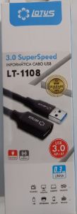 CABO EXTENSOR USB 3.0  30CM LOTUS LT-1108