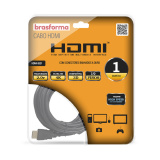 CABO HDMI 1 M BRASFORMA 2.0 4K 3D 1080P 19 PINOS 5001
