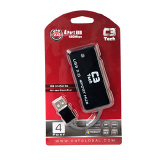 HUB USB C3TECH 4 PORTAS PRETO HU220 BK
