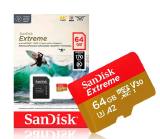 CARTÂO DE MEMORIA MICRO SD 64GB SANDISK  CLASSE 10 EXTREME 170 MB/S 4K