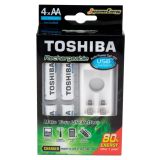 CARREGADOR PILHA USB TOSHIBA AA/AAA COM 4 PILHASAA