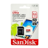 CARTAO DE MEMORIA MICRO SD 64GB SANDISK CLASSE 10 ULTRA 80MB/S