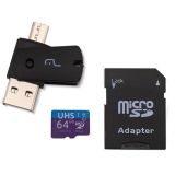 CARTAO SD MULTILASER 128.0GB/ADAP SD/LEITOR DE CARTÃO/USB MC153